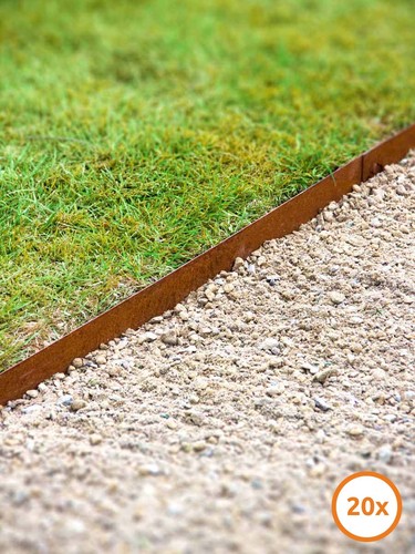 Multi edge metal corten lawn - metal,