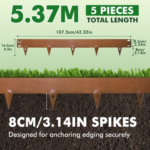 Corten garden lawn edging - corten,