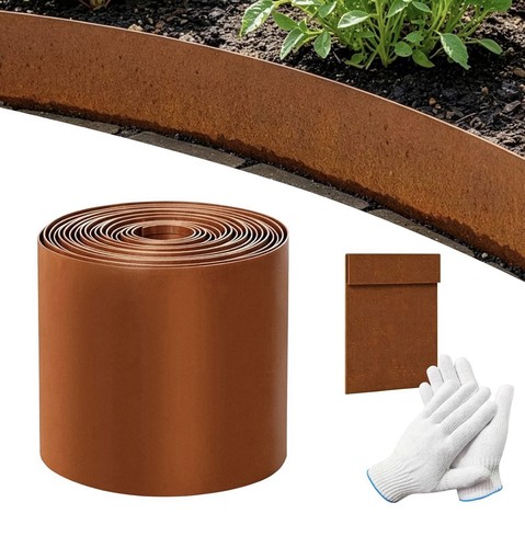Corten steel lawn edging 6mm - lawn,