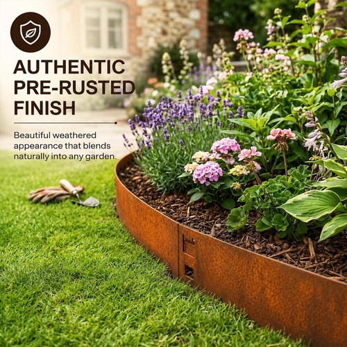 15cm corten steel lawn - corten,