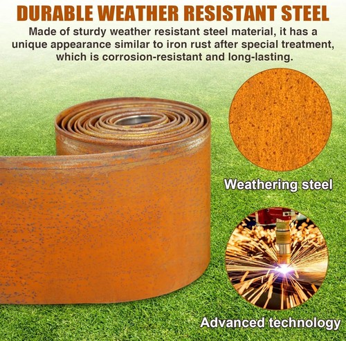50m corten steel garden - corten,