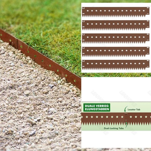 15cm corten steel lawn - 5m,