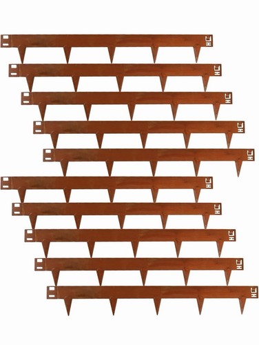 Flexible metal lawn edging - metal, 10m