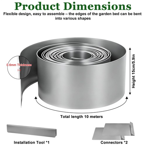 10m 50m metal garden edging - garden,