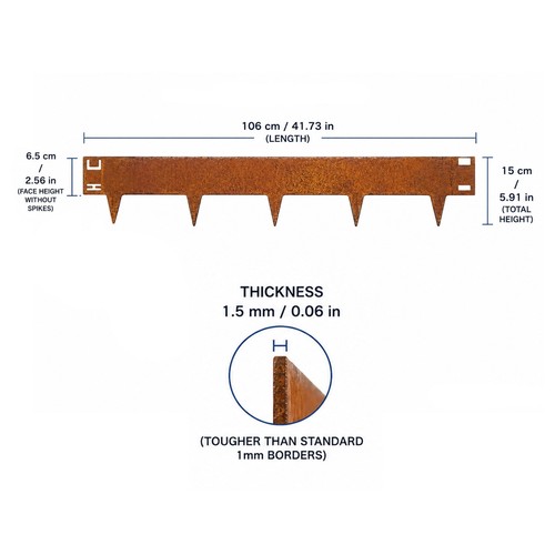 Corten steel lawn edging - lawn,