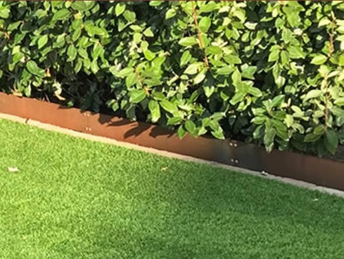 Corten steel lawn edging - lawn,