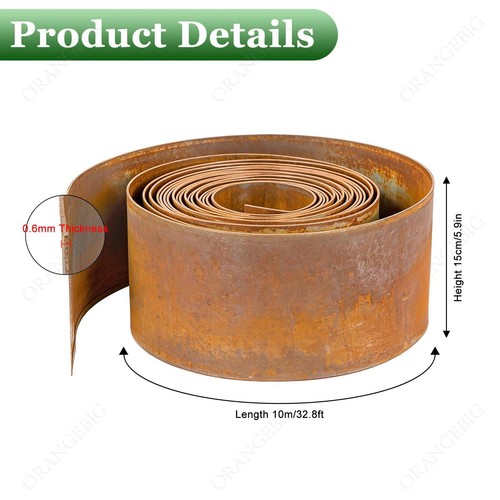 Corten steel lawn edging - steel,