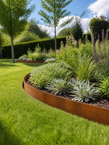Corten steel lawn edging 1075 - edging,