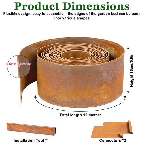 5roll metal garden 10m - metal,