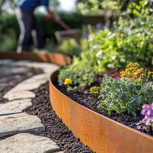 Corten steel lawn - corten, set