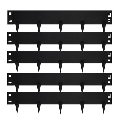 Corten steel lawn edging set - steel,