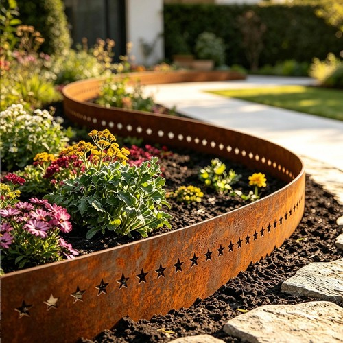 Corten steel lawn - corten,