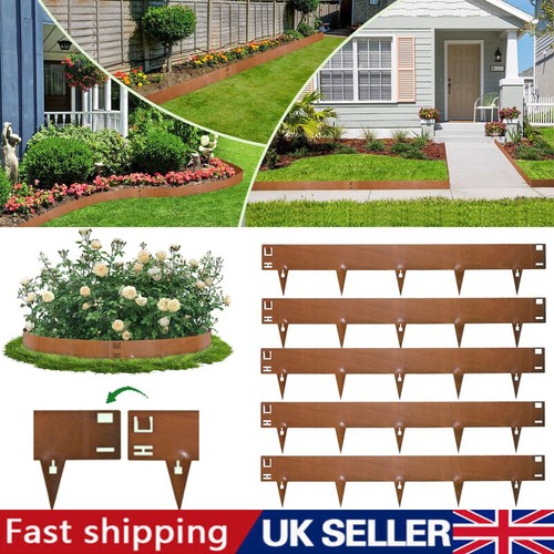 Corten steel lawn edging set - lawn,