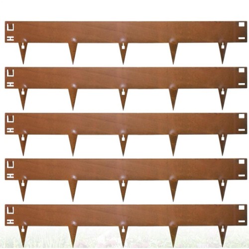 Corten steel lawn - steel, edging