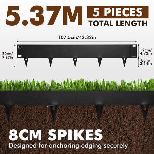 Metal garden edging - 5m, corten